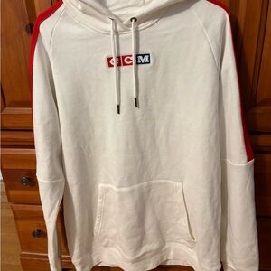 CCM White and Red Men's Sweater